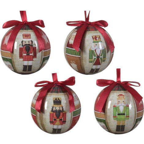 Kaemingk Pallina di Natale Schiaccianoci - Multicolore - 8 cm