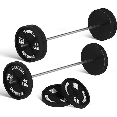 Lot de 2 mini haltères miniatures pour maison de poupée, haltères de bureau miniatures, ornement de fitness miniature pour maison de poupée, modèles de salle de sport (1/5)