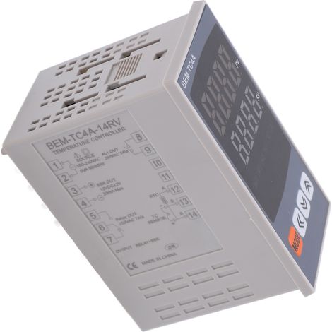 Digitaler PID-Thermostat-Temperaturregler mit intelligentem Relais 100-240VAC BEM-TC4A-14RV, präziser Regler für Heizung und Kühlung. (1/5)