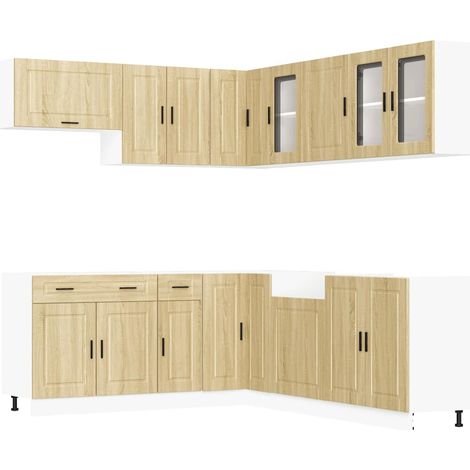 Maison Exclusive - Set Mobili da Cucina 11 pz Porto Rovere Sonoma in Truciolato (1/5)