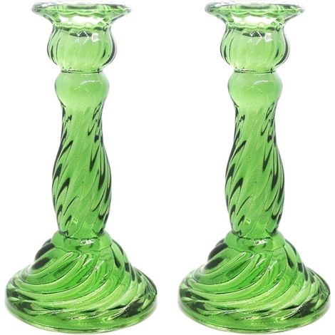 Bougeoir en verre conique rouge, idéal pour décorer une table, un centre de table ou une fête de mariage. (1/5)