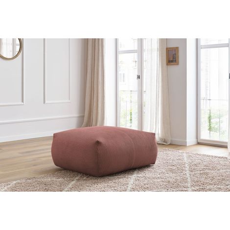 BOBOCHIC - Pouf carré VOLTAIRE Rose (1/5)