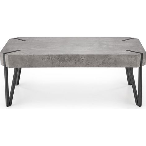 Table basse industrielle béton et métal Youri (1/4)