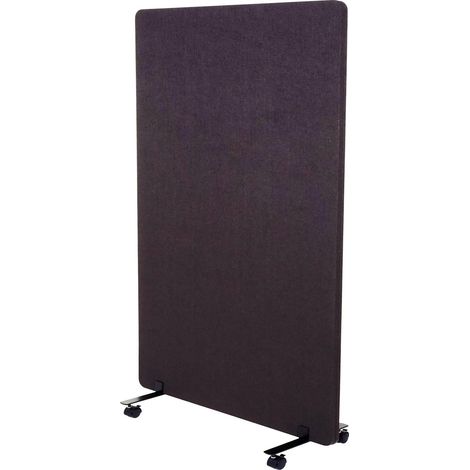 Tabique acústico para oficina separador de ambientes tablón de anuncios de doble pared 127x80 cm en tejido marrón grisáceo 040006426 (1/5)