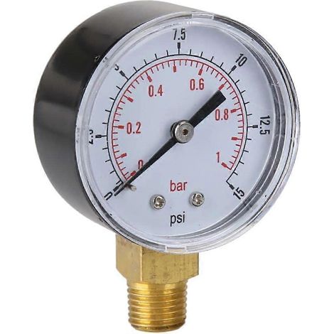 Manomètre de pression d'eau, manomètre de pression de piscine, mesure de pression de 0 à 15 psi ou de 0 à 1 bar (1/5)