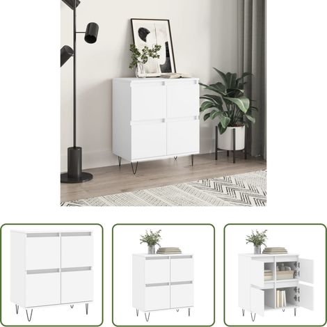 vidaXL Beistelltisch - Sideboard Weiß 60x35x70 cm Holzwerkstoff (1/5)