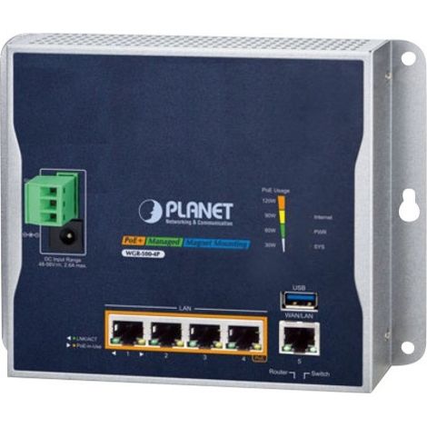 Industrieller Router Planet Gigabit DHCP Server VLAN Sicherheit