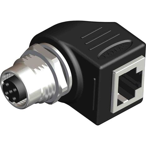 Adaptateur Angle droit RS PRO M12 8 broches femelle M12 ( Prix pour 1 )