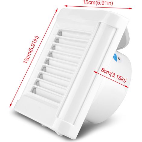 Ventilador de pared de 15 W con motor de cobre, bajo nivel de ruido (45 dB) para el hogar, la cocina, el baño y el garaje. (1/5)