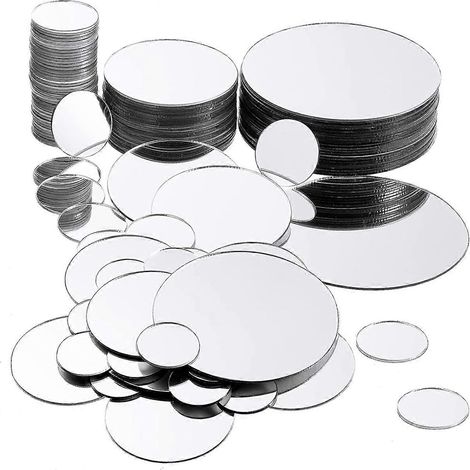 40 mini miroirs ronds à coller pour loisirs créatifs (LGL) 25 mm