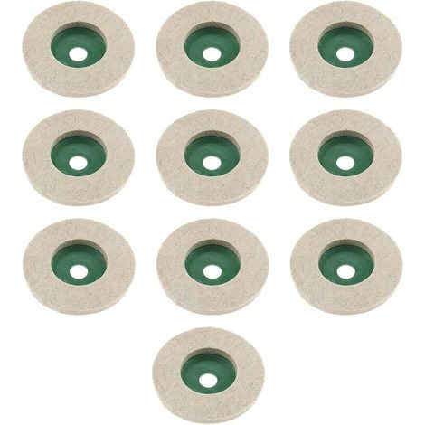 Ulisem Polierscheiben aus Wollfilz, 97 mm, für Winkelschleifer, Keramik, Marmor, Holz, 10 Stück (1/5)