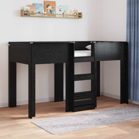 Cama Litera para Niños Roble Negro 75 x 190 cm