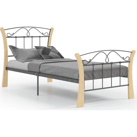 Maison Exclusive - Giroletto Nero in Metallo 90x200 cm (1/5)