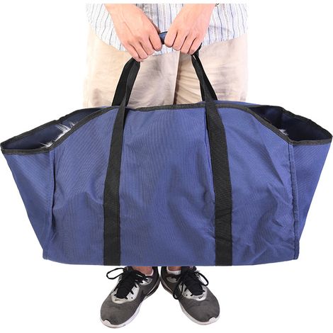 Sac De Bois De Chauffage Pliable, Sac De Transport De Bûches, Résistant À L'Eau, Stockage De Cheminée En Toile Durable (1/5)