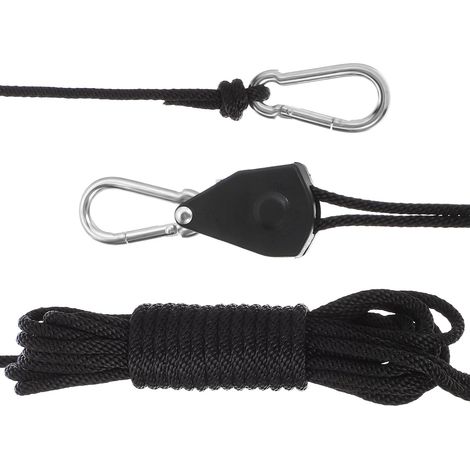 Corde à linge en polypropylène avec poulie métallique intégrée, résistante la déchirure, 5 mètres, (1/5)