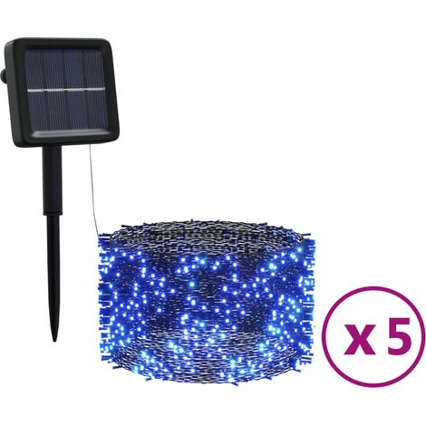5 pcs Lampes solaires5x200 LED Bleu Intérieur Extérieur CFW97907 (1/5)