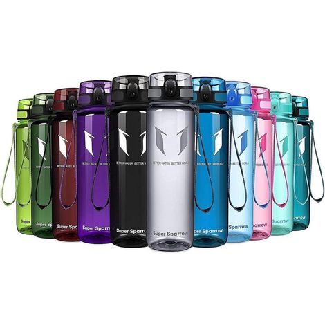 Trinkflasche Tritan BPAfrei Sportflasche Fahrrad 750 ml Glossy- Grau (1/5)