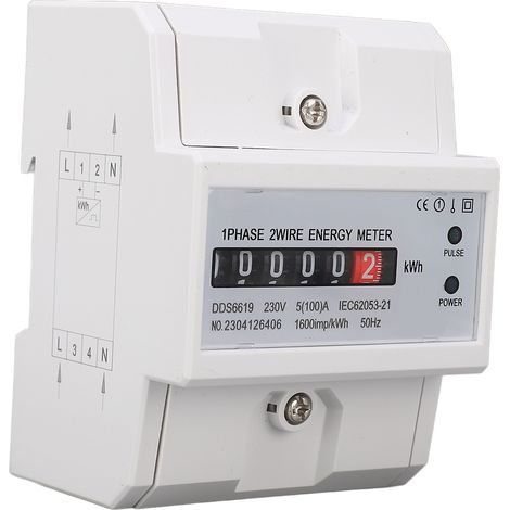 Einphasen-Energiezähler, Haushaltsmultimeter, DIN-Schienen-Stromzähler, Leistungsvoltmeter (1/5)