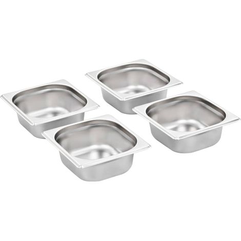 Récipients Gastronorm 12 pcs GN 1/6 65 mm Acier inoxydable (1/5)