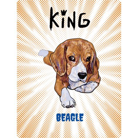 Cartel de King Beagle joven - 20x28 cm
