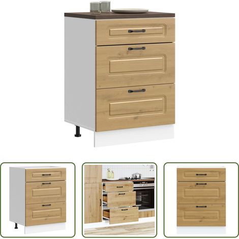 vidaXL Stauraum - Küchenunterschrank Kalmar Artisan-Eiche Holzwerkstoff (1/5)