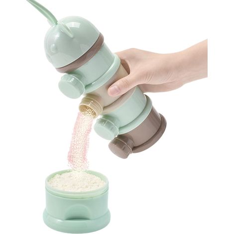 Distributeur de lait en poudre 4 couches empilable, boîte portable pour nourriture bébé et snacks, contenant
