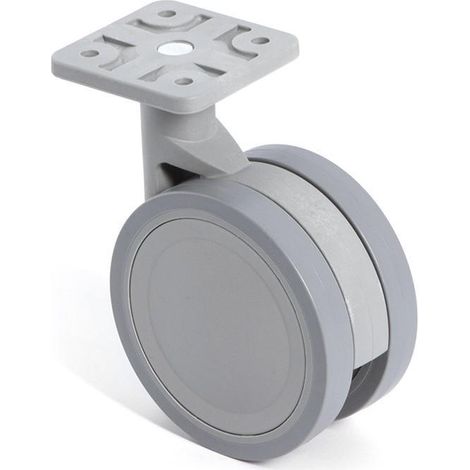 rueda giratoria vega aro de goma ø120 plástico gris estructura color gris / aro goma gris