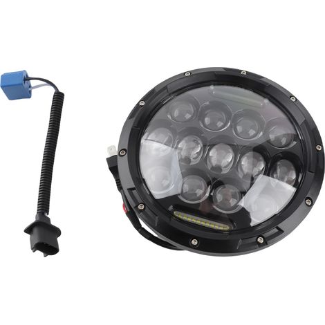 Faro LED redondo de 7 pulgadas (1 unidad) para Jeep Wrangler JK LJ TJ CJ y motocicletas. (1/3)
