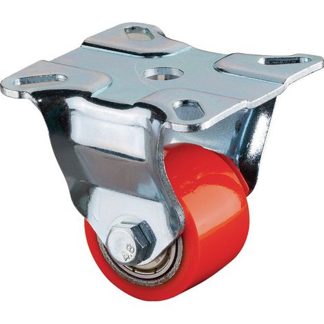 Rueda fija 35mm 100kg PU 90 +/- 3 Shore A Ball.60x60mm STA BS ROLLER