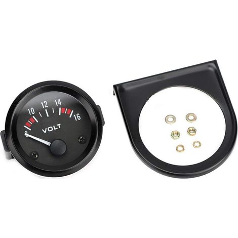 Voltímetro universal para coche de 12 V, 52 mm/2 pulgadas, medidor de voltaje de 8-16 V, BX100007 (1/5)