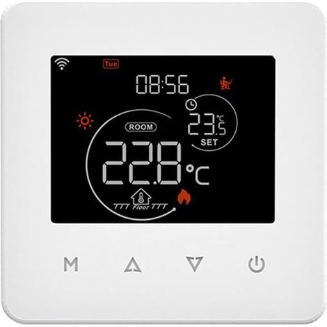 Thermostat intelligent WiFi activé pour contrôle vocal Tuya Planification hebdomadaire pour gestion à distance de la température Chaudières électriques à gaz Chauffage au sol (chauffage de l'eau) (1/4)