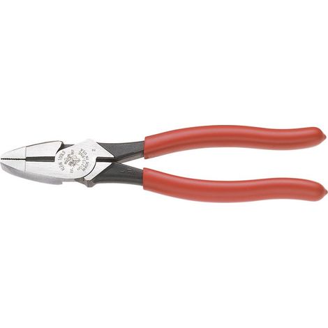 Klein Tools, HD213-9NE, Pinze resistenti con design ad alta leva, prodotte negli Stati Uniti, manici comodi e resistenti e ganasce zigrinate, 22,9 cm (1/2)