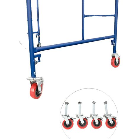 Roues pivotantes, diamètre 150 mm, capacité de charge 500 kg, ensemble de 4 avec freins, construction en plastique et acier durable, rotation à 360° (1/5)