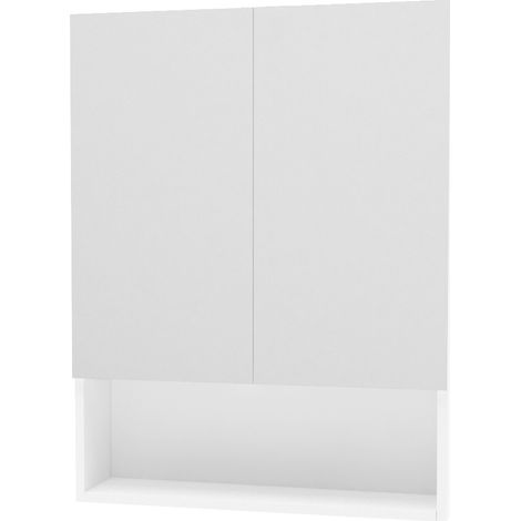 SPECCHIERA DA BAGNO DOPPIA ANTA '933' cm 62 x 15,5 x h.81 - bianca