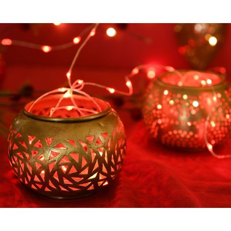 Guirlande lumineuse de Noël micro LED blanc chaud scintillant 7,5 m (1/3)
