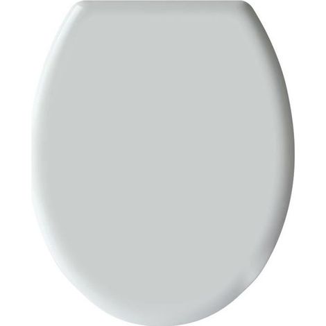 1 abattant WC polypropylène, blanc design coloré, résistant humidité, salle de bain et toilettes (1/3)