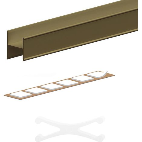 SLID'UP 230 Set H-Profil, 180 cm, 19 mm, bronze