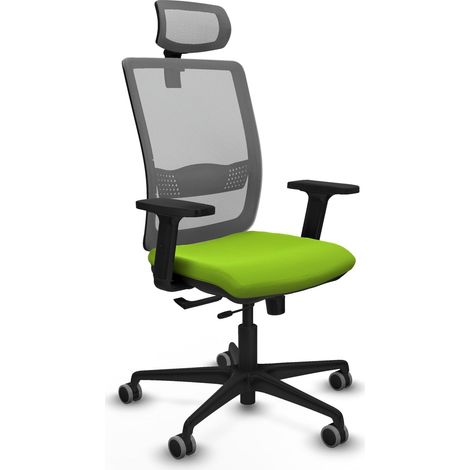 Chaise piqueras y crespo Haches simili cuir gris accoudoirs réglables (1/2)