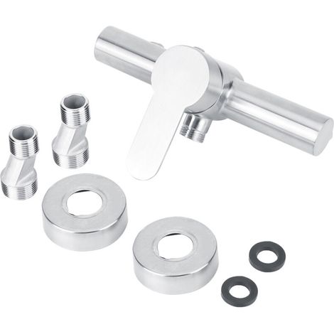 Shower Faucet, 304 Stainless Steel Shower Faucet Bathroom Shower Hot and Cold Water Faucet G1/2in (304 Stainless Steel) (1/5)