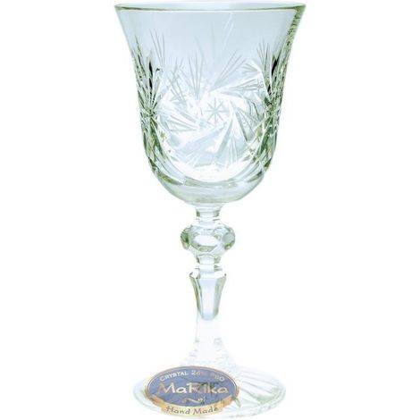 Copas de vino de cristal de 170 ml, 6 unidades, elegante diseño Grinder, hechas a mano, perfectas para vino blanco y rosado, embalaje de lujo. (1/3)