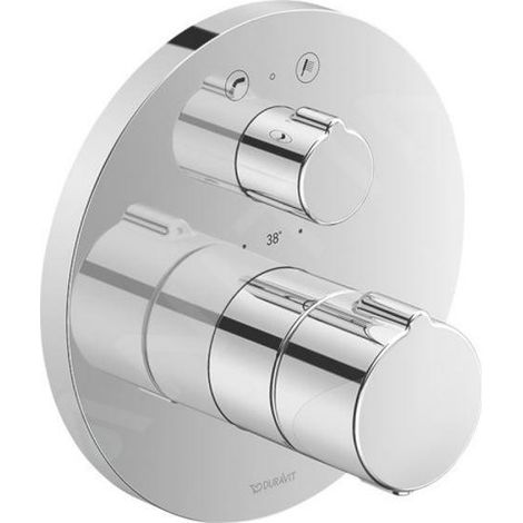 Thermostat de baignoire C.1 UP avec vanne de réglage/remise à zéro ronde chr (1/2)