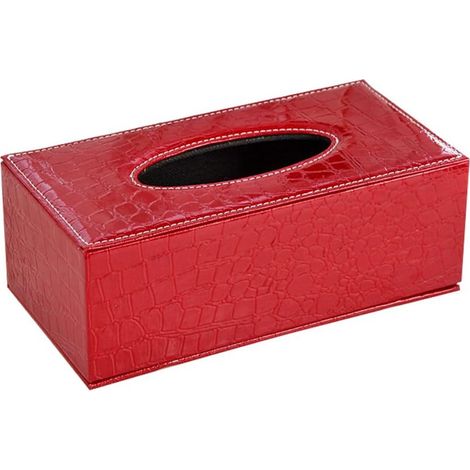 Boîte mouchoirs PU crocodile pour bureau maison voiture (1/4)