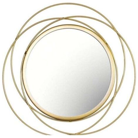 Green Mobility-Miroir rond pour la décoration murale de la maison, du salon et miroir doré pour la décoration C (1/4)