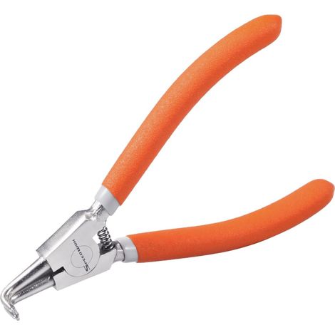 Pince à circlips de 15,2 cm, diamètre de la pointe : 1,25 mm, pince à anneau externe, pince à anneau de retenue robuste, mâchoires incurvées pour retirer les bagues (1/5)
