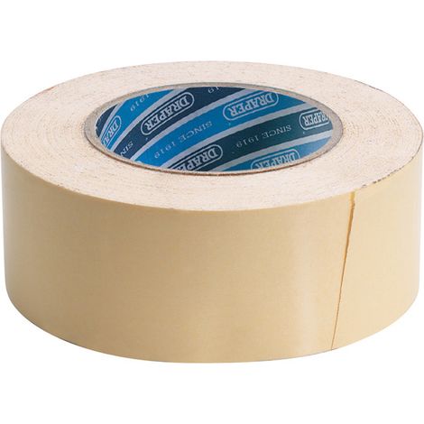 Draper Heavy Duty Double-Sided Tape Roll, 50M x 50mm, Model 65392 (1/5)