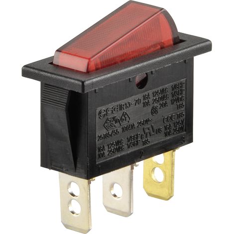 TRU COMPONENTS 1587529 Wippschalter TC-R13-70B-01 RT 250 V/AC 10 A 1 x Aus/Ein rastend 1 St. (1/2)