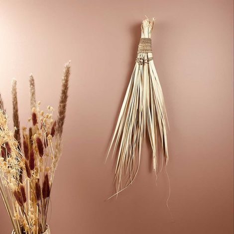 Pompon artisanal Création naturelle Marocain en Palmier L 55cm (1/4)