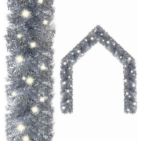 Guirlande de Noël Lumineuse LED Décoration Intérieure PVC 1800 Branches Argenté 20 m - PANGIVO (1/5)