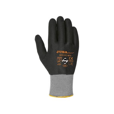 H5111FCNFT/8 GUANTE NYLON/ELASTANO (SPANDEX) RECUBIERTO DE NITRILO FOAM NFT SIN COSTURAS P - JUBA