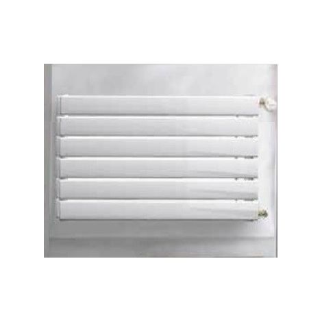Radiateur eau-chaude 552W L.600mm H.455mm 6 tubes double panneau H20 blanc sans ailettes raccord C09 CHORUS FINIMETAL 6SH20060 (1/5)
